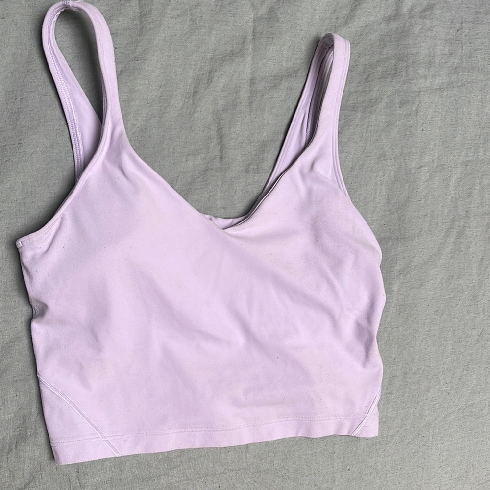 Lululemon Athletica Purple Fitted Crop Tank Top